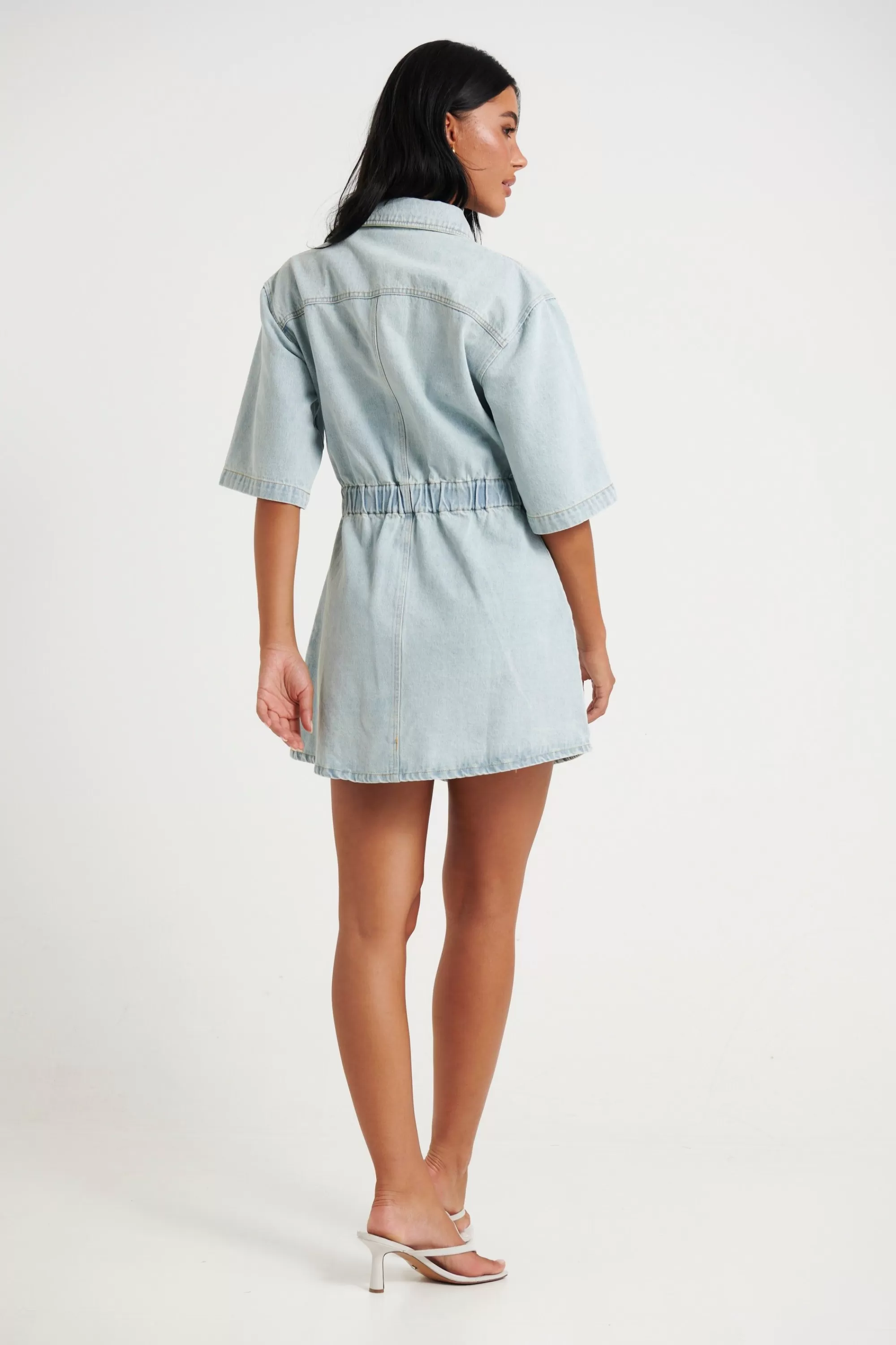 Denim>Pink Diamond Kaneisha Denim Dress Vintage Blue