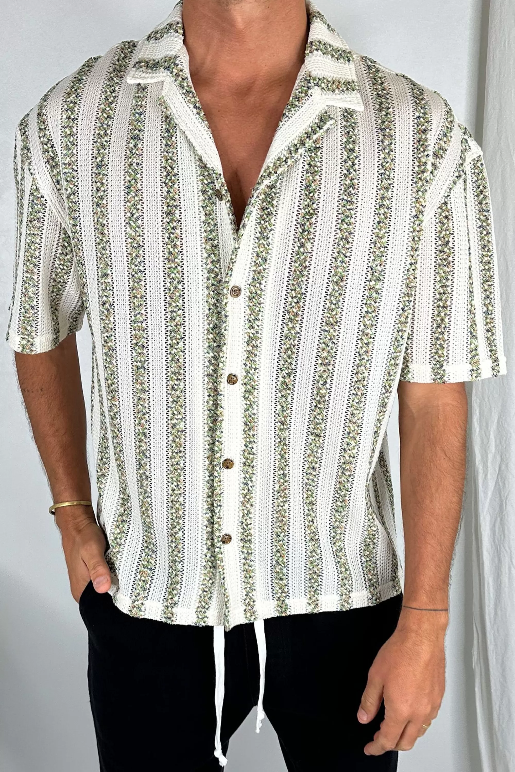 Shirts>NTH Raf Cropped Shirt Stripe Vintage