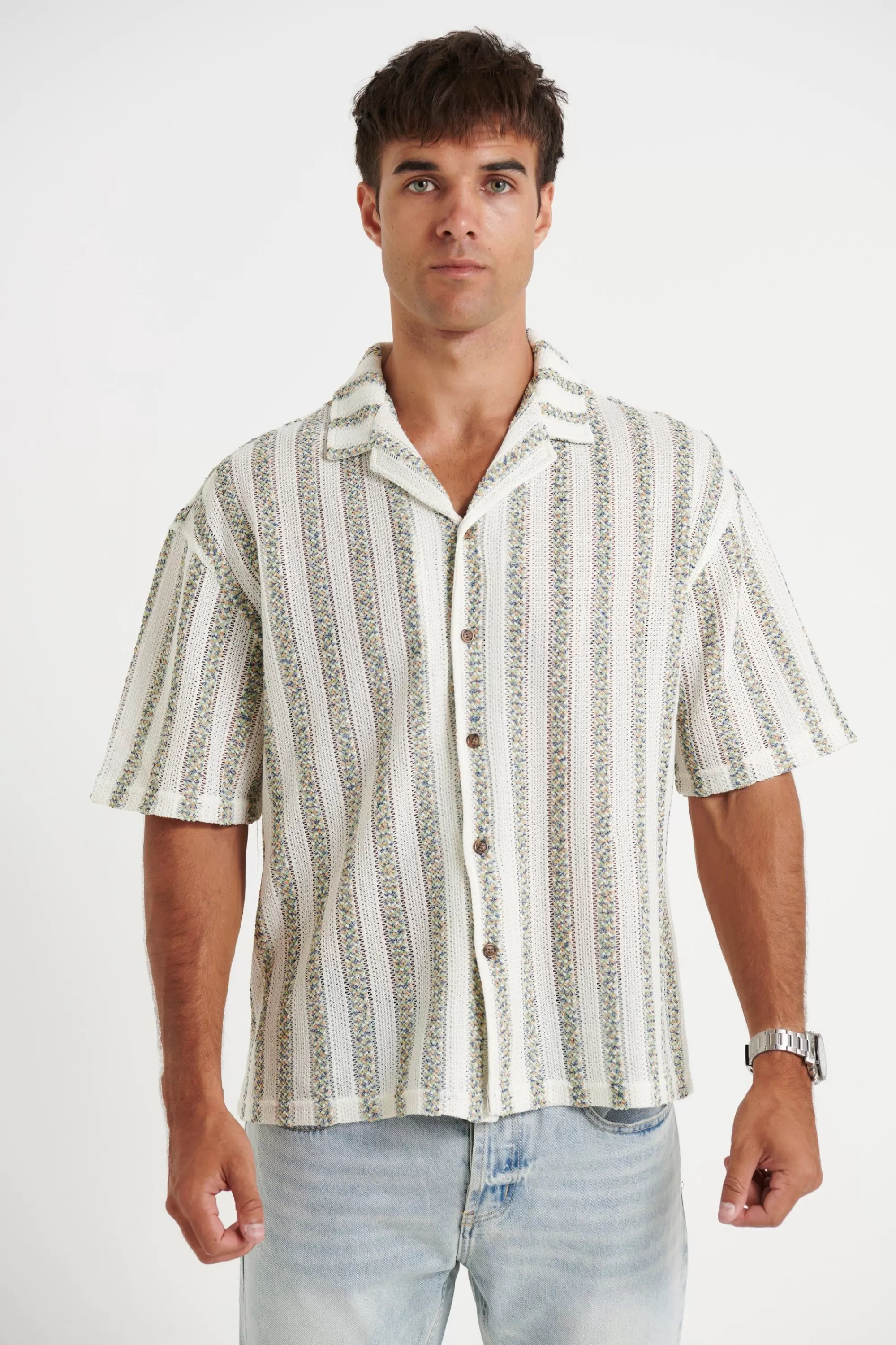 Shirts>NTH Raf Cropped Shirt Stripe Vintage