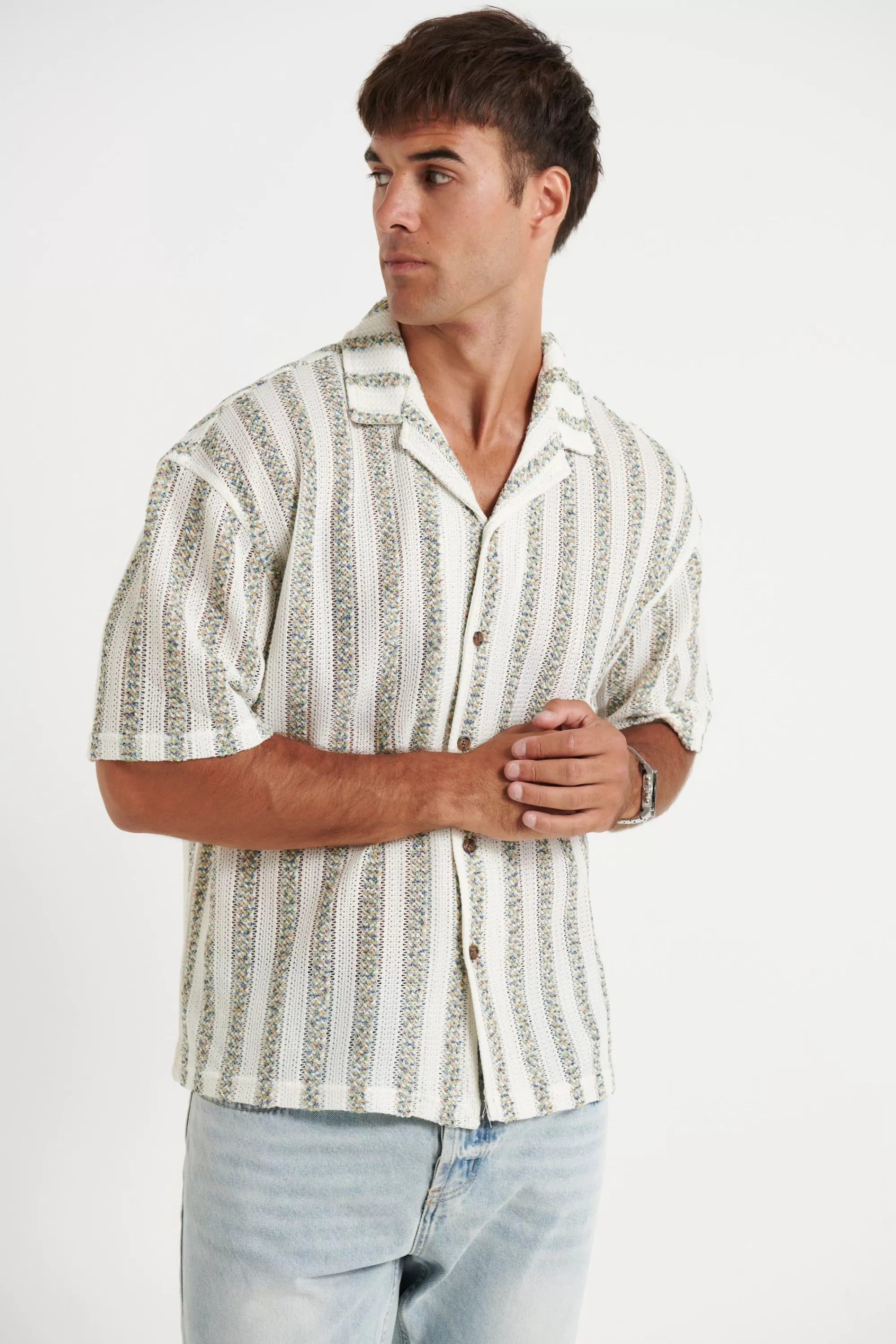 Shirts>NTH Raf Cropped Shirt Stripe Vintage