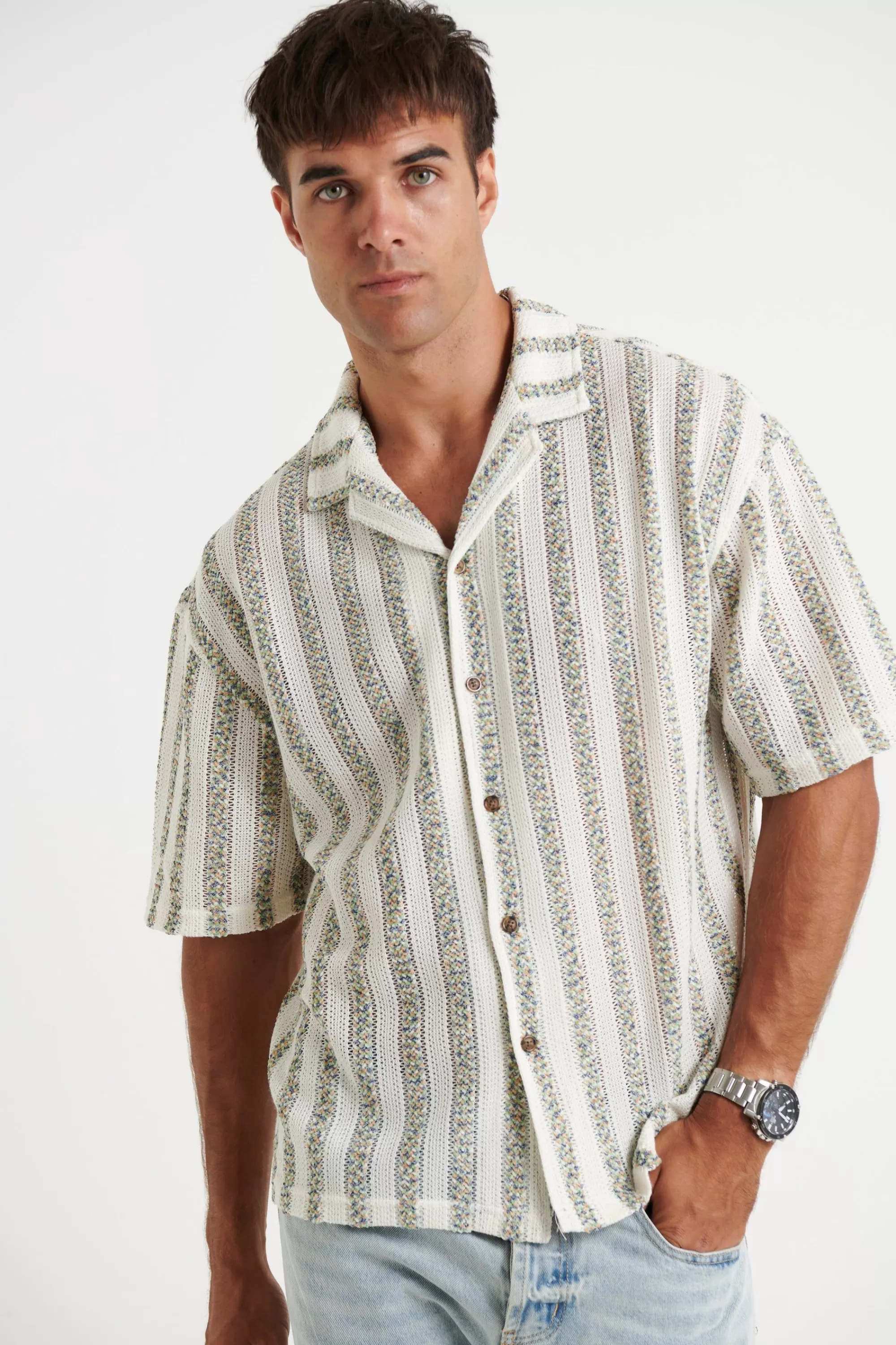 Shirts>NTH Raf Cropped Shirt Stripe Vintage